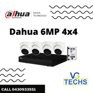 Dahua 6MP, 4 camera package
